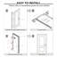 Porte CHIC MODE 24 po x 84 po, 1 vitrage en verre trempé dépoli, âme en MDF massif blanc, porte intérieure prémontée avec chambranle-135552078-135552079