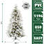 Arbre de Noël artificiel enneigé 9 pi avec lumières DEL blanc chaud Fraser Hill Farm-133961204-133961207