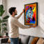 Chromatic Zebra Pop Art 1 Piece Single Picture Frame Wall Art-136695125-136695126