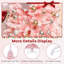 Arbre de Noël artificiel rose 8 pi avec support 1000 branches en métal The Holiday Aisle®
