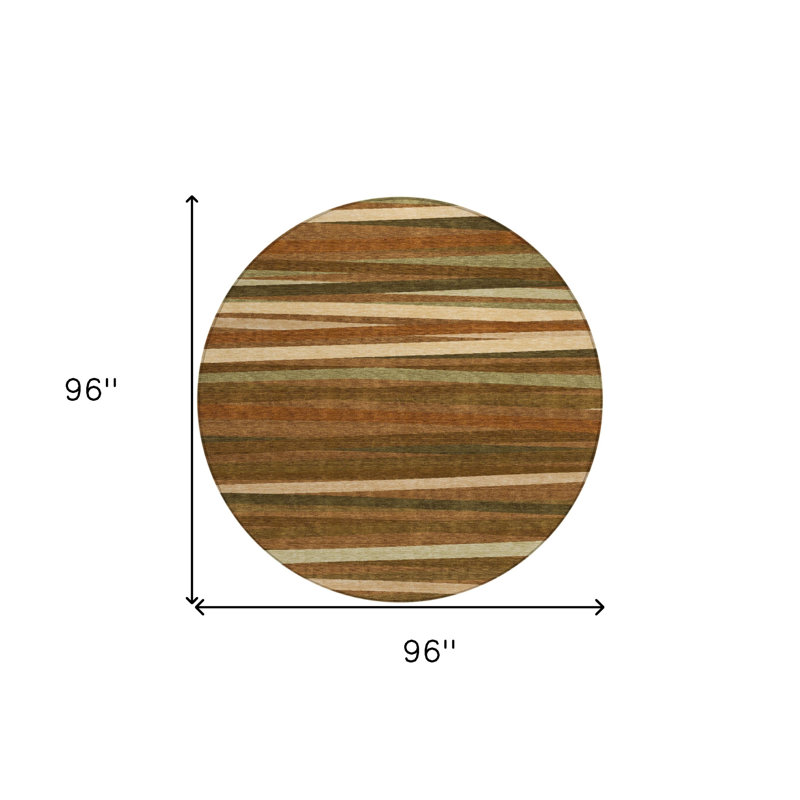 Tapis intérieur lavable rayé 8 pi