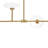 6-light Glass Linear Island Chandelier-1189815919
