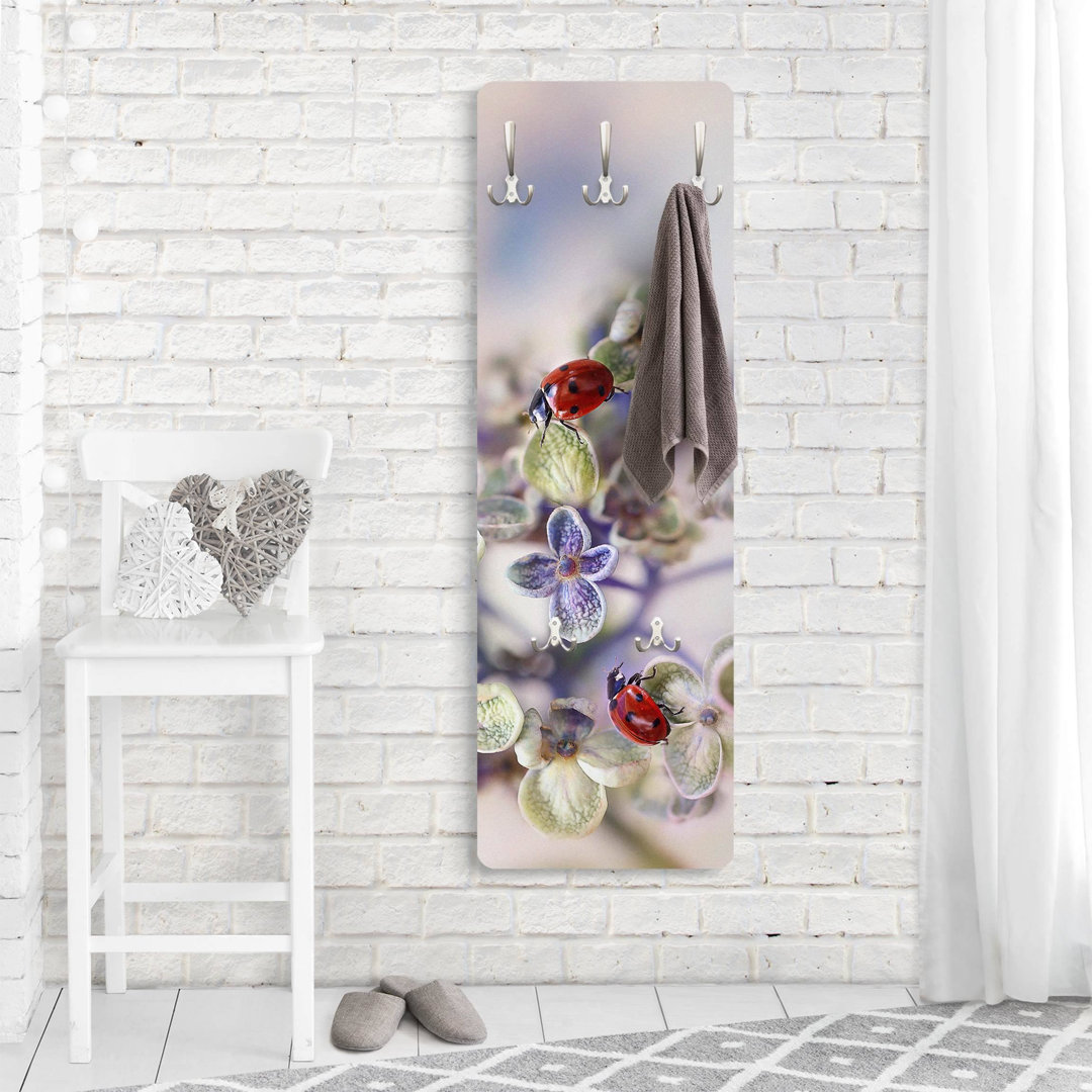 Ladybird in the Garden Wall Mounted Coat Rack