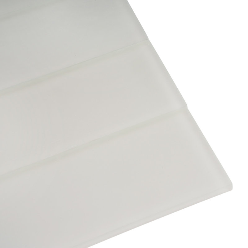 3"X 12" Matte Finished Glass Subway Tile, Warm Greige