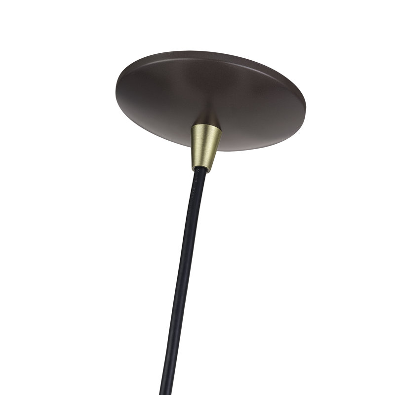 Mini-luminaire suspendu en bronze 1 lumière Domma, Bronze, Brun