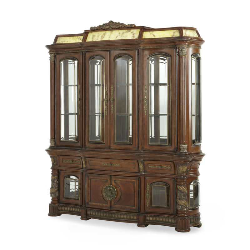Villa Valencia Lighted China Cabinet