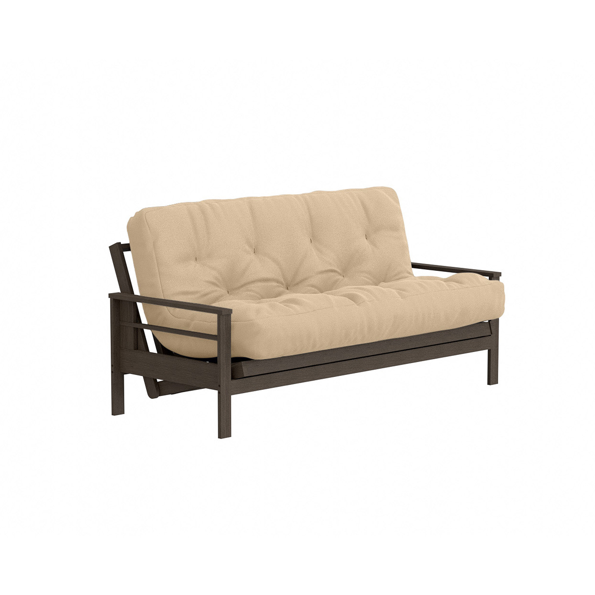 10 Inch Pocket Coil Futon Mattress Full Size - Memory Foam & Cotton, CertiPUR Certified, Made In USA, Teal Cover (Frame Not Included)