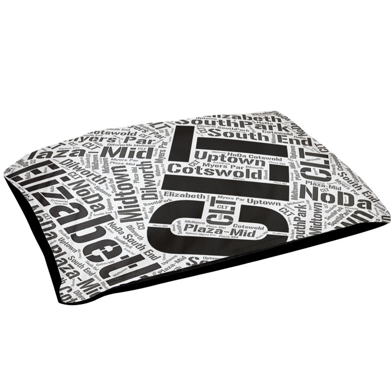 Oreiller rectangulaire designer, Moyen L 40 po x l 30 po, Noir, Charlotte