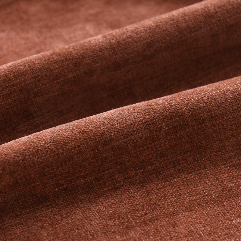 Housse de coussin en chenille flammée douce et texturée, Rouille, Rectangular 12"H x 20"W