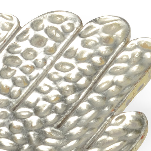 2 Piece Silver Hands Sculpture Set, 1.5" H x 4" W x 6.25" D
