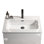 BB0924Y311, cuve en céramique blanche intégrée avec un trou de robinet pré-percé, ensemble de drain NON inclus