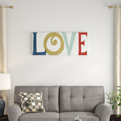 « love », art textuel sur toile tendue