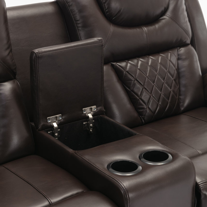 Fauteuil inclinable manuel de cinéma maison, Brun