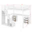 Lit mezzanine double avec deux tiroirs-1028209219