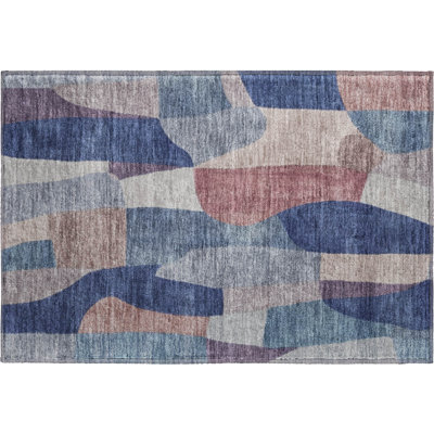 Premium Machine Washable Mayfield AMF2376 Abstract Rug