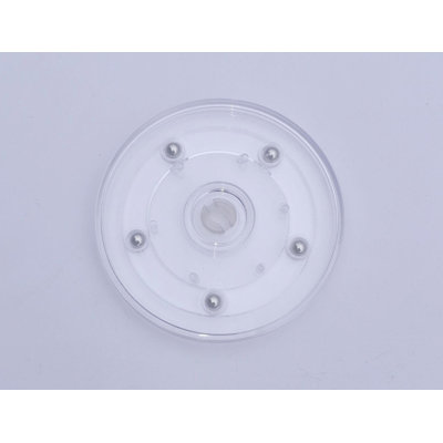 4" Clear Plastic Spinner Lazy Susan Turntable Organizer for Spice Rack Table Cake Kitchen Pantry