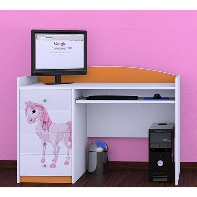 Mortimer 125cm Computer Desk, Orange