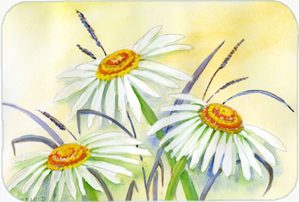 Caroline's Treasures Daisies Glass Cutting Board