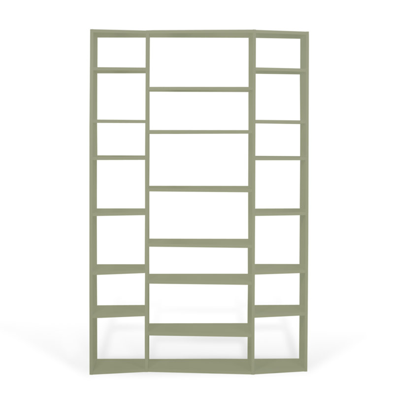 Bibliothèque géométrique H 88 "x l 57" Valsa, Gris mat