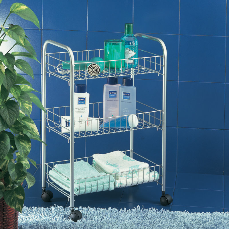 Lugano All-Purpose Trolley With 3 Levels Silver