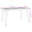 Mellen Rectangular Acacia Solid Wood Metal Outdoor Dining Table-1853408018