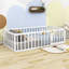 Lit plateforme en bois Hajer avec clôture et porte-657190987-657190989