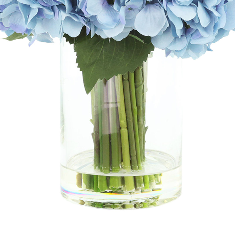 Hydrangeas in Glass Vase