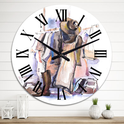 Casual Clothing Shop in Shopping Mall - Glam Wall Clock