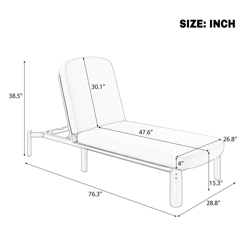 Chaise longue d'extérieur ajustable, Gris