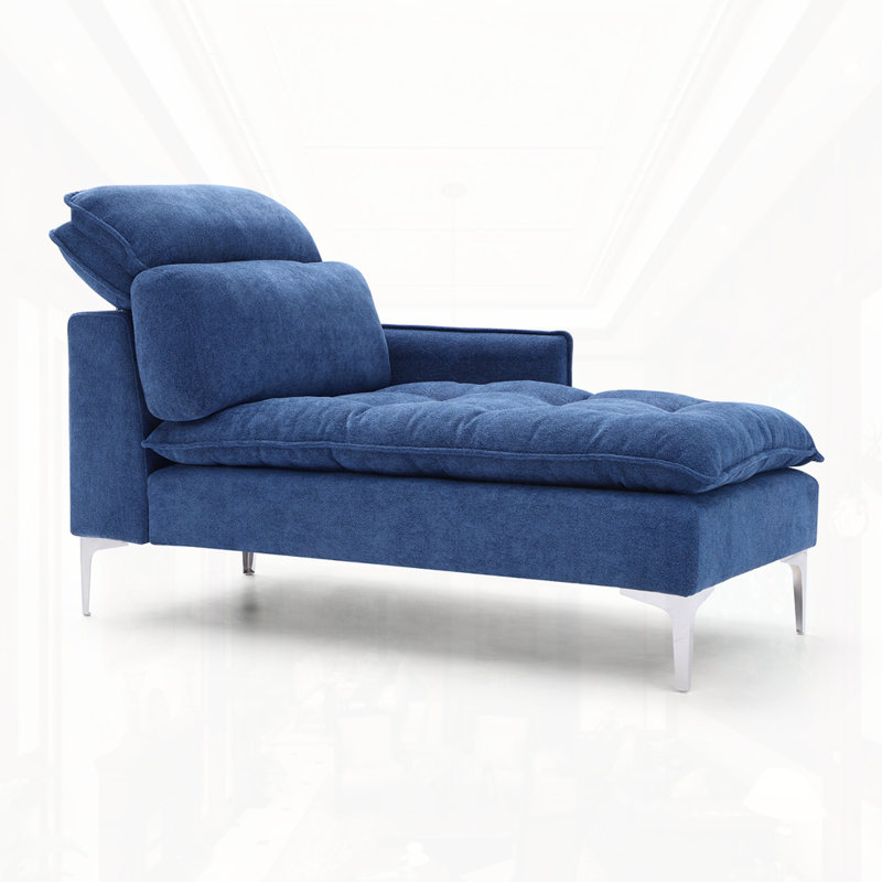 Chaise longue avec accoudoir gauche, Beige