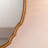 32''x24'' Modern Oval Wooden Gold Framed Flat Wall Mirror Resin Ball Design For Bedroom&Living room