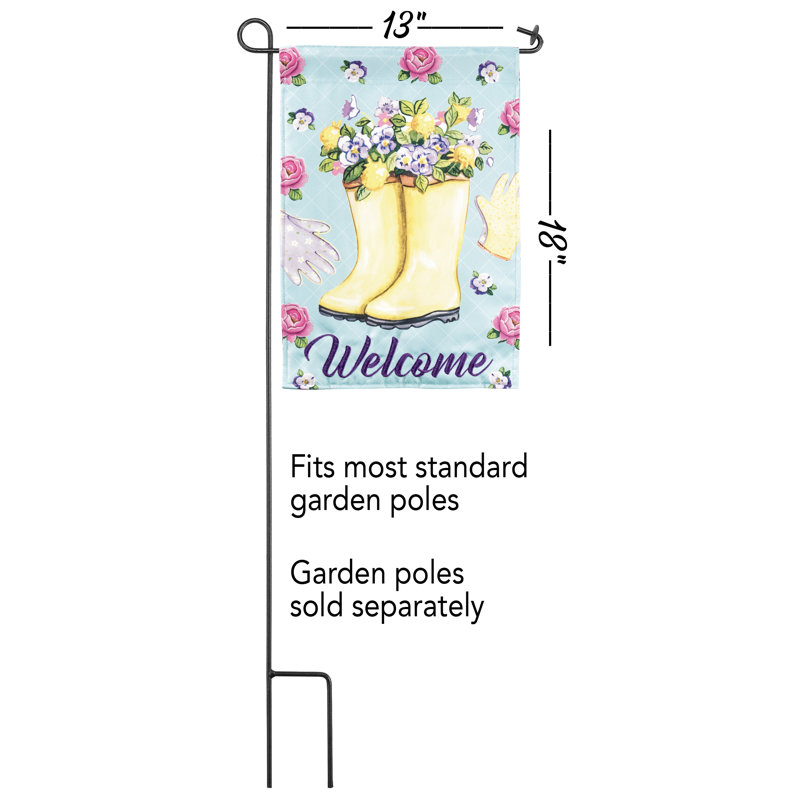 Drapeau de jardin en polyester 13 x 18 po Javor