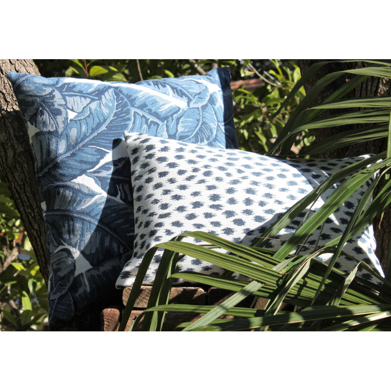 Housse et insert pour coussin d'extérieur Pebble Beach, Bleu
