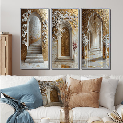 Istanbul White Sultans Palace I - Istanbul Canvas Prints Collection 3 Pieces