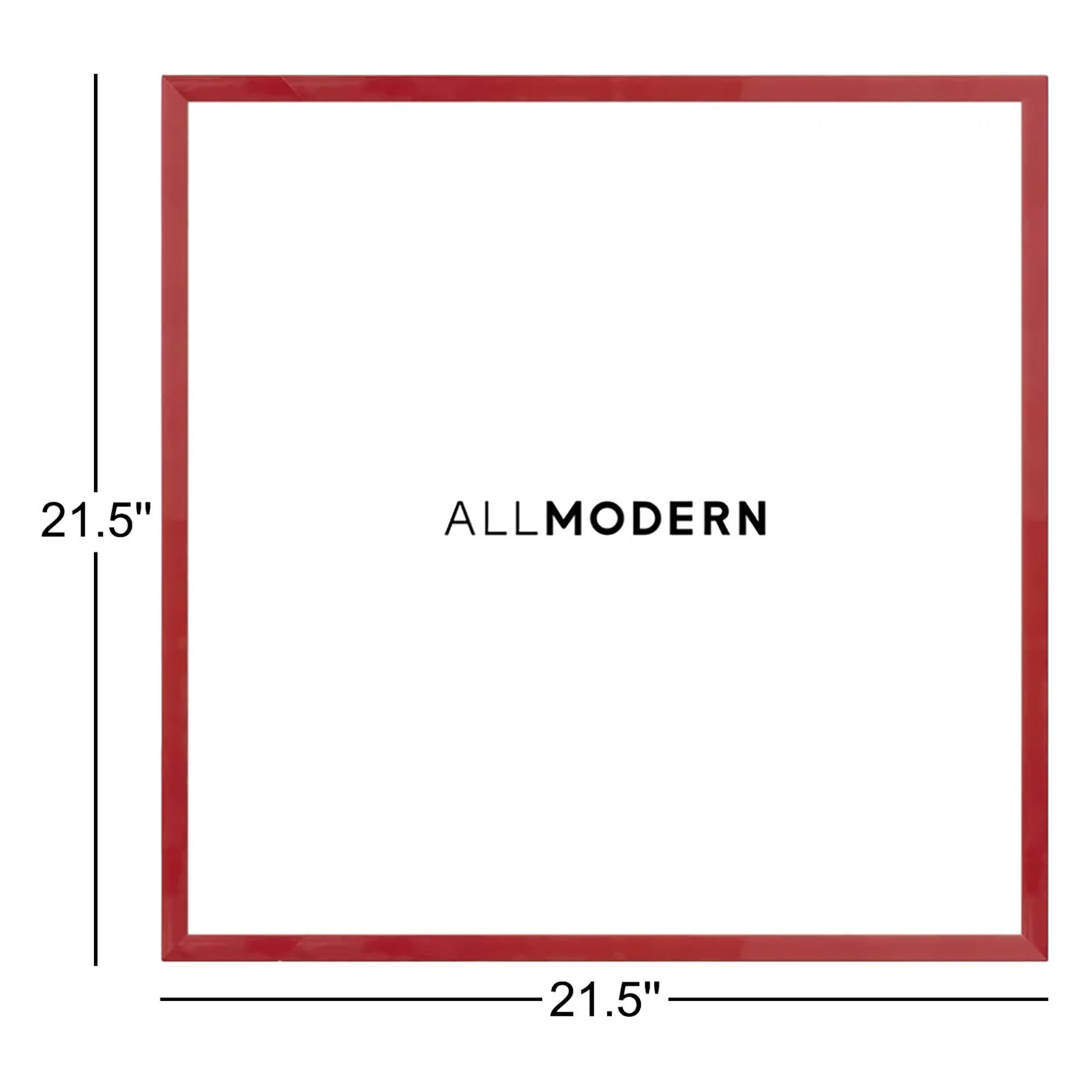 Benny Solid Wood Picture Frame, 20" x 20", Red, No Mat