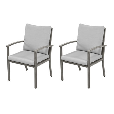 Fauteuils de patio avec coussins 2 pièces Houser