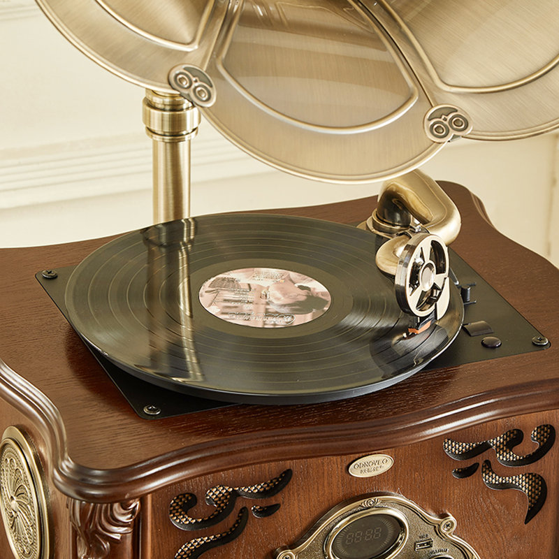 Nut-brown+Gold Free Form Solid + Manufactured Wood+Copper Media Players