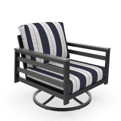 Townsend Sunbrella® Metal Swivel Patio Rocking Chair