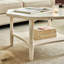 Ensemble de tables basses en noyer massif