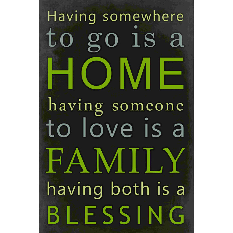 Home Family Bless - reproduction sur toile tendue, H 12 po x l 8 po