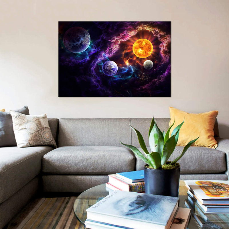 « plan of salvation », impression sur toile, H 8 po x l 12 po x P 0,75 po, Toile tendue, Pas de tapis
