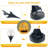 4.33ft 2 Modes Solar Cracked Glass Ball Outdoor Waterproof  30 LED  Light for Garden Pathway Patio-72798396