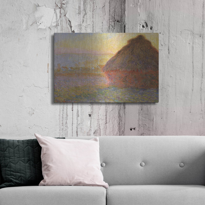 «Grainstack Sunset» par Claude Monet, H 24 po x l 36 po