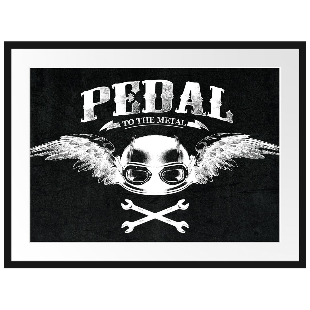 Gerahmtes Poster Pedal Black