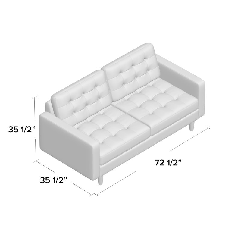 Modway Empress Upholstered Loveseat, Azure