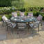 Meziah 8 - Person Patio Dining Set with Oval Table , Cushions Included