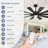 62/72-Inch Black Ceiling Fan With Light And Remote, Reversible Blades, DC Motor-441438394