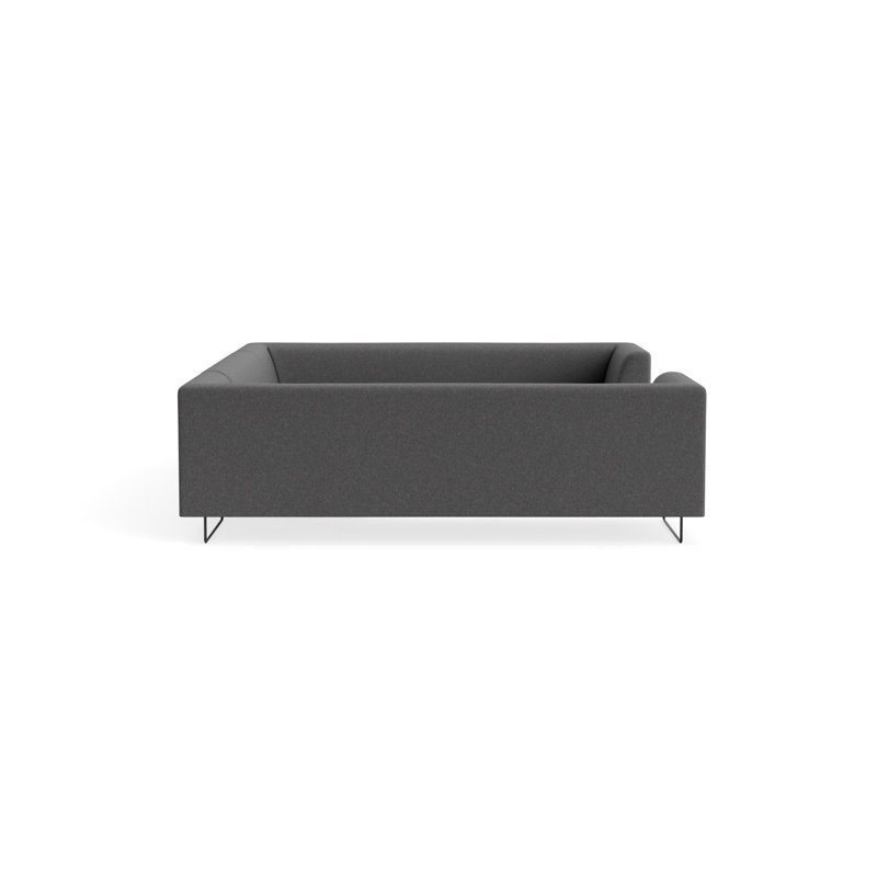 MTO - Bonnie & Clyde U-Shaped Sectional w/ Black Legs, Gabro Gray