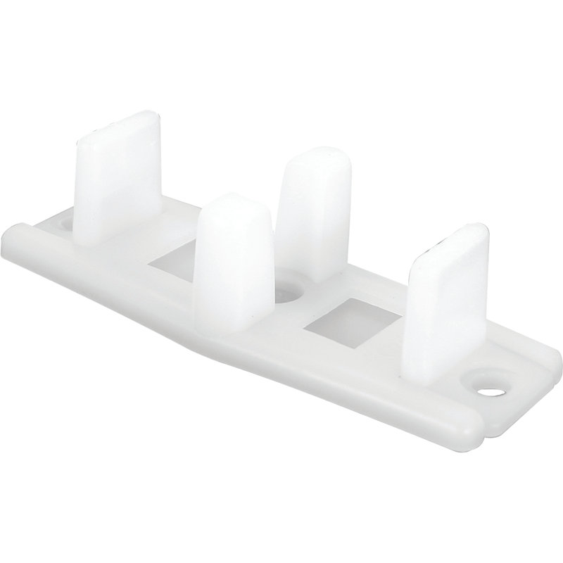 White Nylon Adjustable Bypass Wardrobe Door Floor Guide