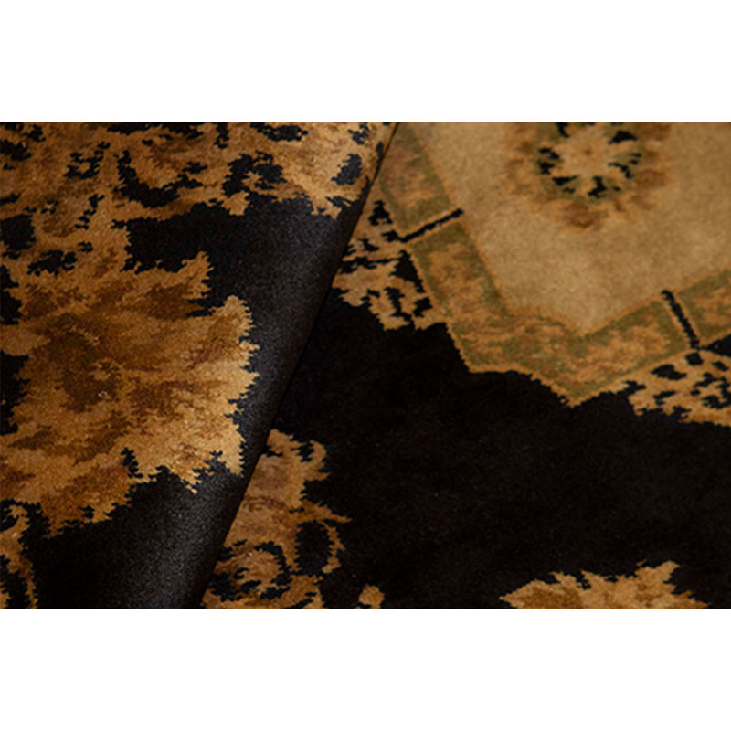Hand-Knotted High-Quality Black Area Rug